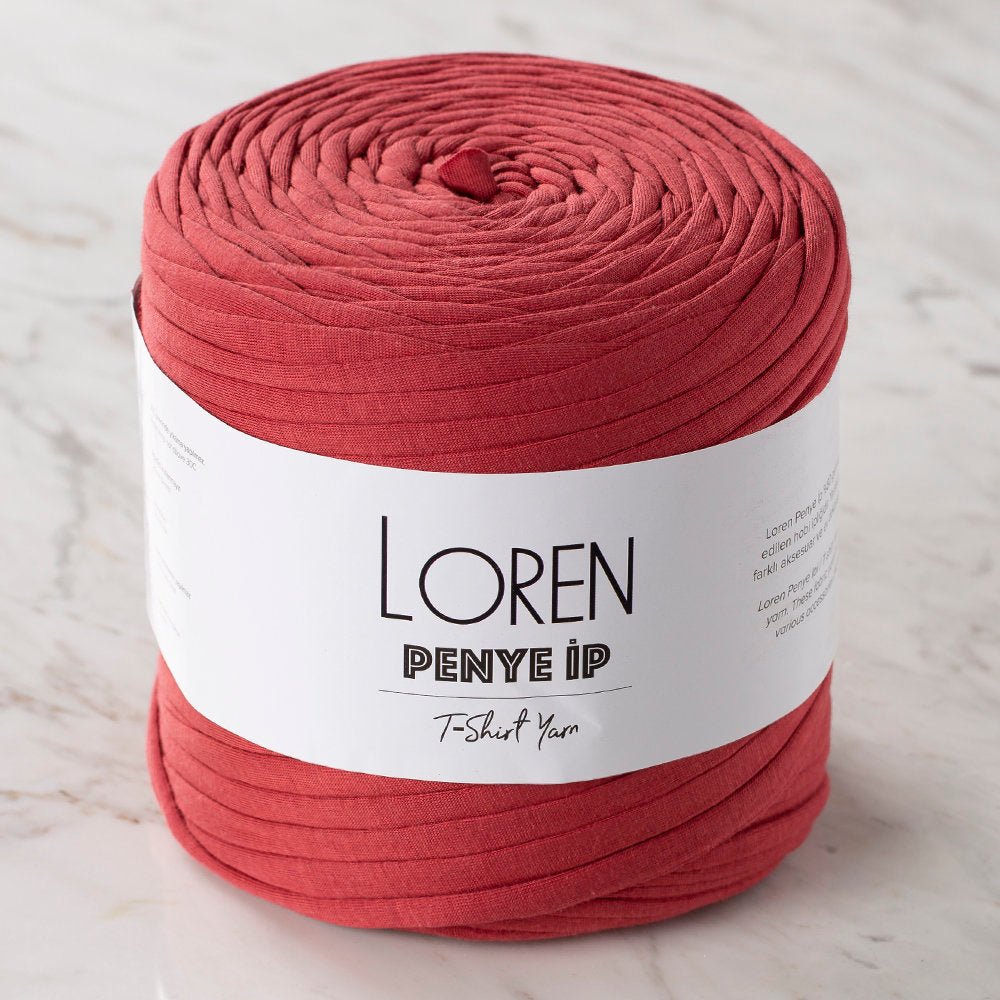 Loren Penye Kumaş El Örgü İpi Kırmızı - 50